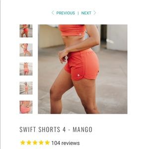 Senita Athletics swift shorts in mango